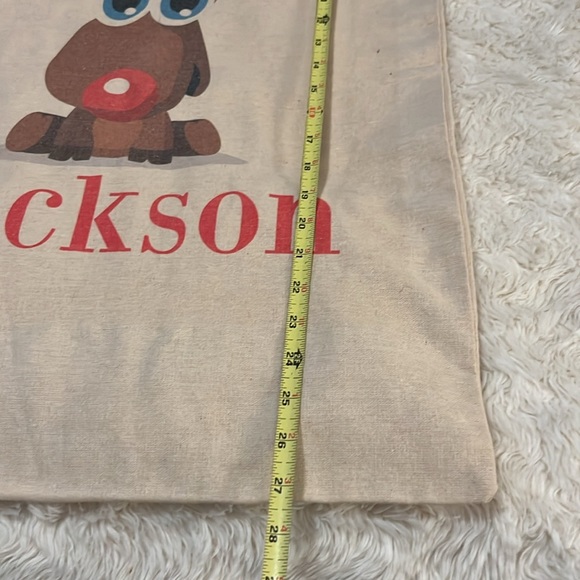 Jackson Rudolf Canvas Large Drawstring Overnight Gift Bag Pouch Like New - Picture 4 of 5